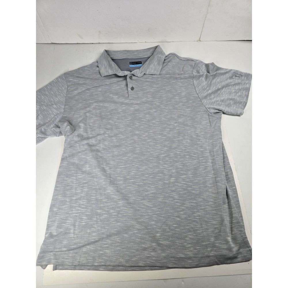 PGA TOUR Polo Golf Shirt Short Sleeve Gray XL Casual Outdoor Office Club‎ Preppy